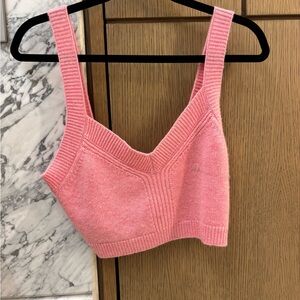 INTERMIX Pink Knit Top Cashmere
